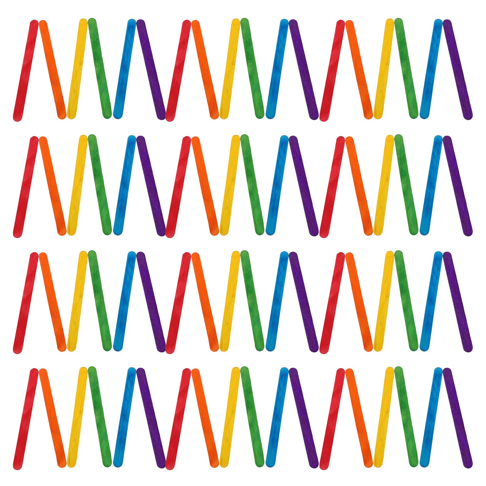 Veemoon 500 Piezas Palitos de Madera de Colores Reutilizables para Manualidades Palitos de Helado Gigantes para Proyectos Creativos para Manualidades el Hogar Escuela