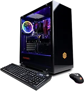 CYBERPOWERPC Gamer Master Gaming PC, AMD Ryzen 5 5600G 3.9GHz, GeForce RTX 3050 8GB, 16GB DDR4, 500GB NVMe PCIe SSD, 2TB HDD, WiFi & Win 11 Home (GMA890AV2), Black