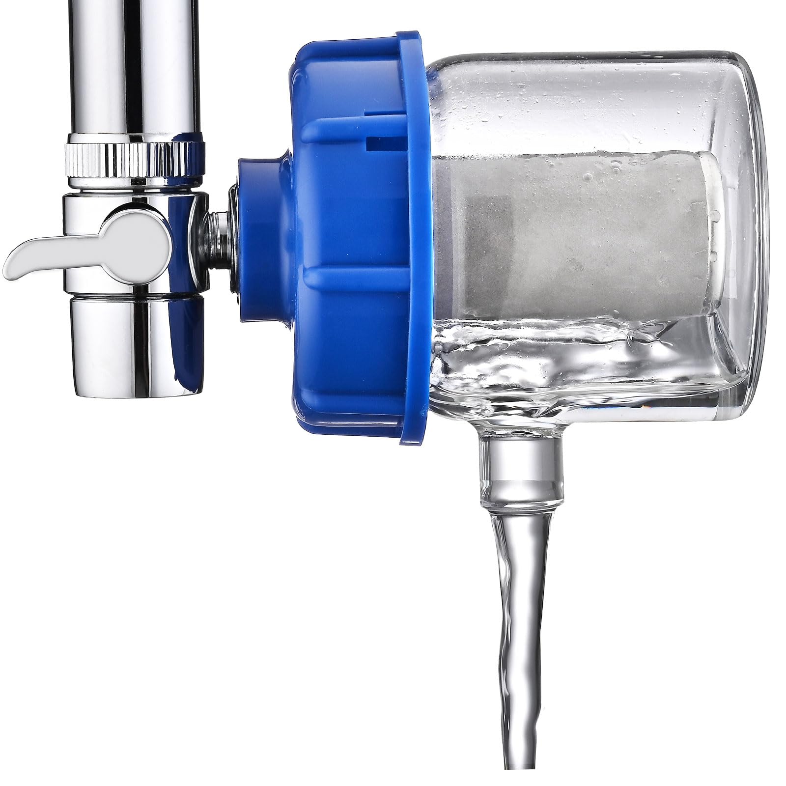Filtro dell'acqua rinnovabile da 0,2 micron per lavello, sistema di filtrazione del rubinetto, riduce il 99,9% del sedimento al piombo cloro, adatta al rubinetto da 22 mm e al verricello interno da 24