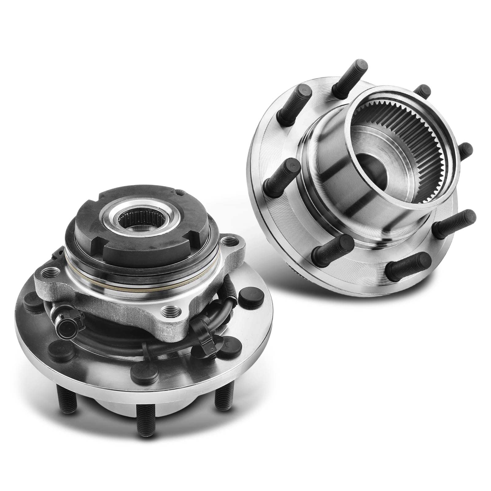 Photo 1 of A-Premium 2 x Front Wheel Bearings and Hub Assembly Compatible with Ford F-250/350/450/550 Super Duty 1999-2004, 4WD & 4-Wheel ABS, w/ABS 8-Lug, Replace # 515025 515057