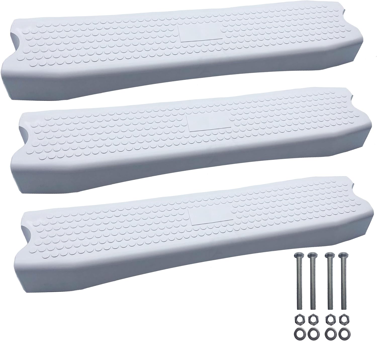 Poolzilla 3 Pack 18' Pool Ladder Step, Universal Replacement Ladder Steps, Heavy-Duty ABS Plastic, White