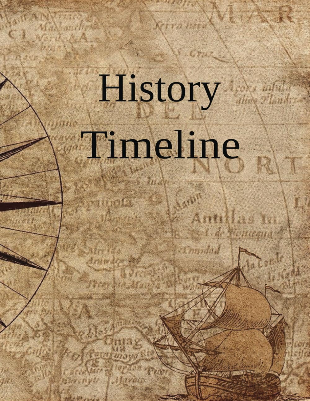 History Timeline: Dual - Split Page Blank Workbook For Any Historical Timeline