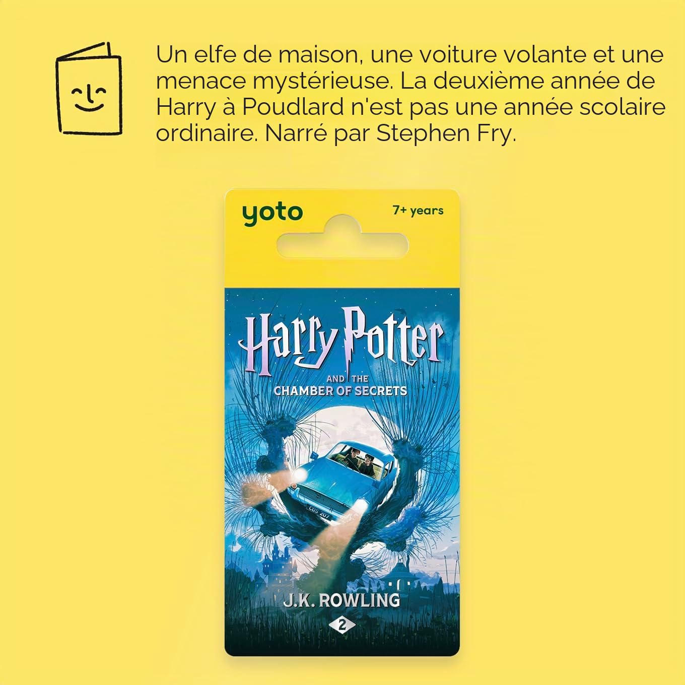 YOTO Harry Potter et la Chambre des Secrets - Carte Audio Anglais, 7 Ans+ | Livre audio Harry Potter | magie et aventure | conteuse histoire | apprentissage anglais | jouet éducatif | sans écran