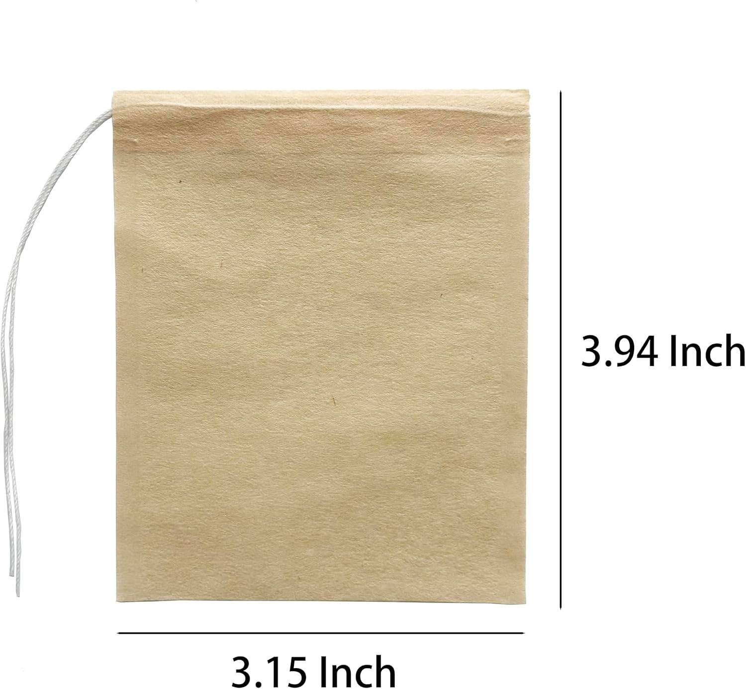 300 Pcs Tea Filter bags with Drawstring, Disposable Tea Bags For Loose Leaf Tea, Natural Tea Infuser For Tea and Coffee (3.15 x 3.94) image 4