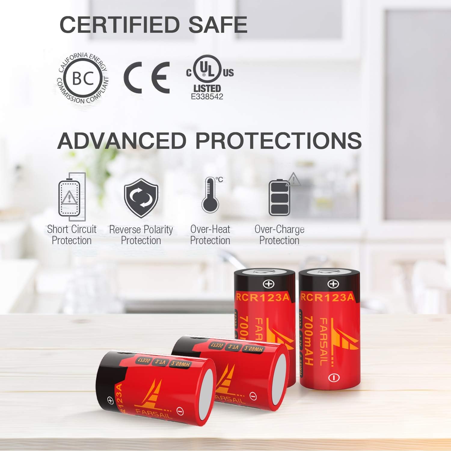 8X 2800mAh Li-Ion Wiederaufladbar 2.8AH Akku CR123A RCR123A F&uuml;r Arlo