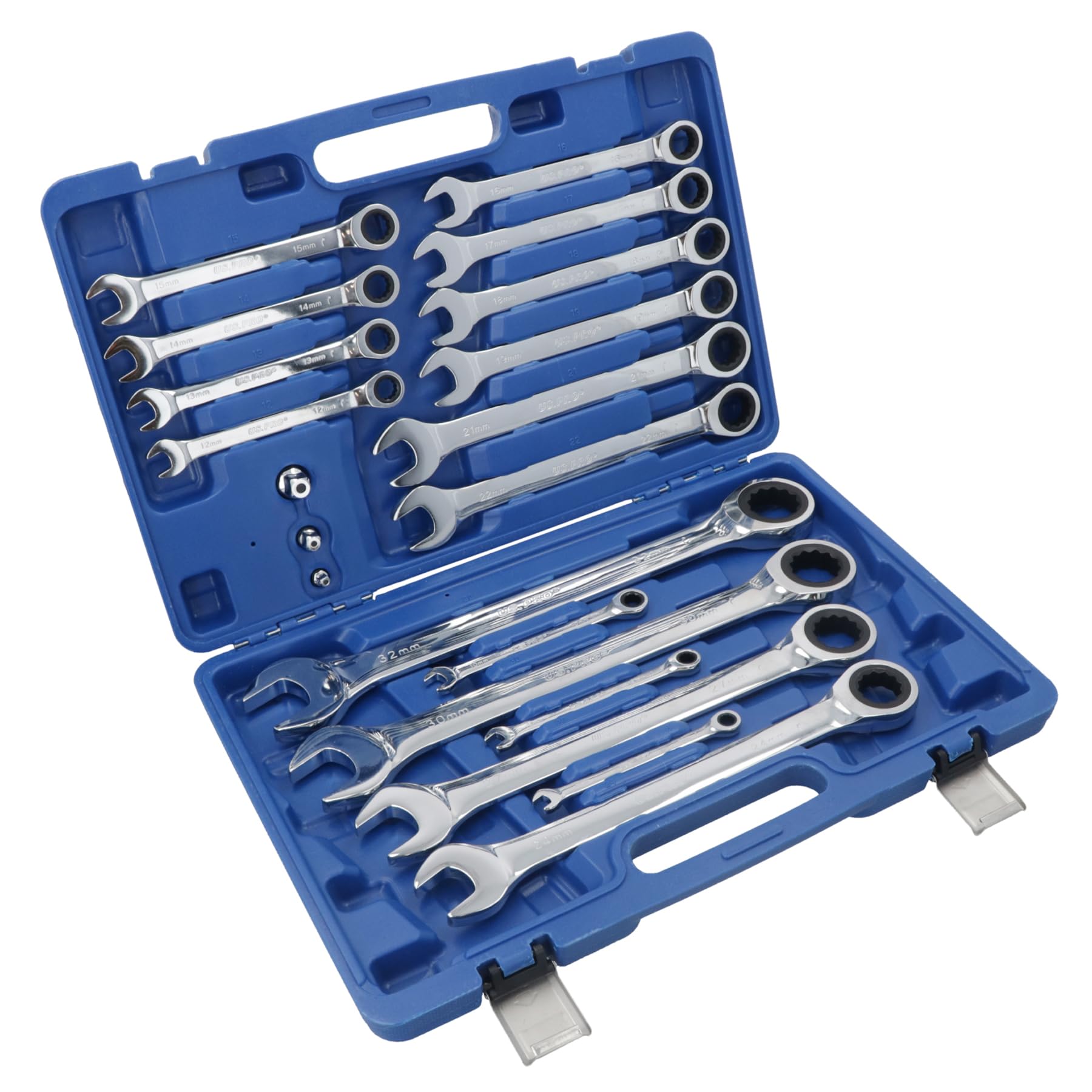 AB Tools Juego de llaves de carraca grande de 8mm a 32mm en Bergen A638