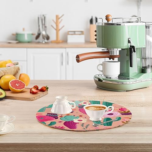 Miniatura 6 de 3 Pcs Large Trivet Colorful Cactus Plant Illustration for Hot Dishes 15in Cotton Thread Weave Heat Resistant Pot Holders for Crock Pot Dish Mat