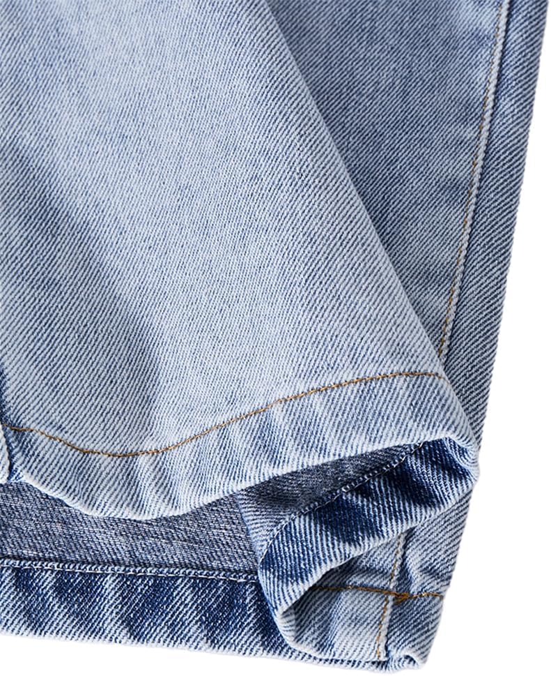 Nivne Tco Tween Boys Wide-Leg Jeans Casual Blue Trousers Zipper Fly Baggy Denim Pants with Pockets Kids Cool Clothes - Image 4