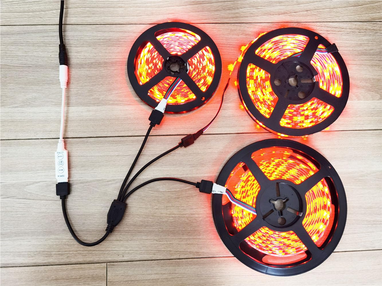 BoHong 2pcs Cavo Divisore Striscia LED RGBW 1 A 4 Cavo Splitter LED Connettore Angolare Nastro - Foto 12