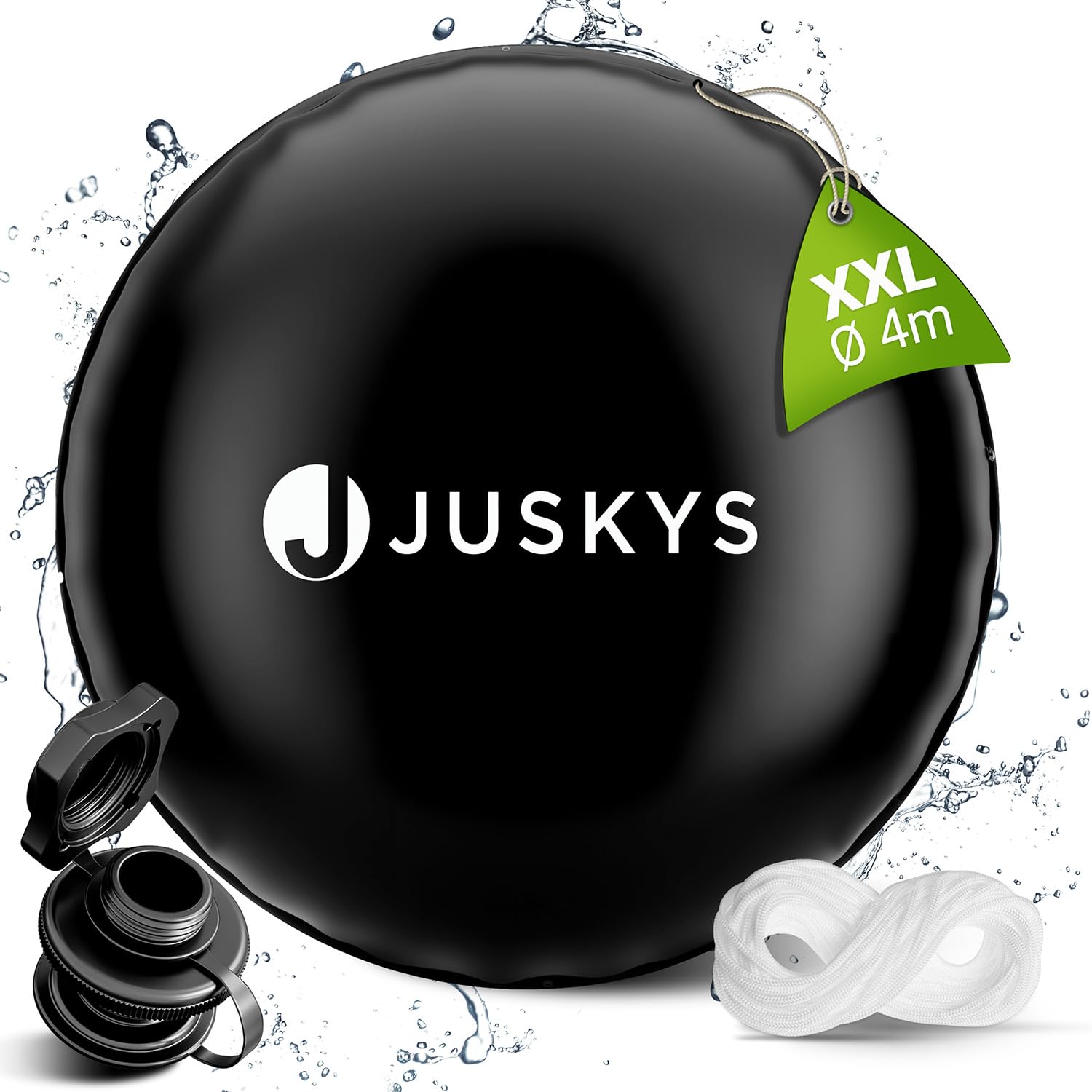 Juskys Poolabdeckung Rund 4 m – Aufblasbare Abdeckung