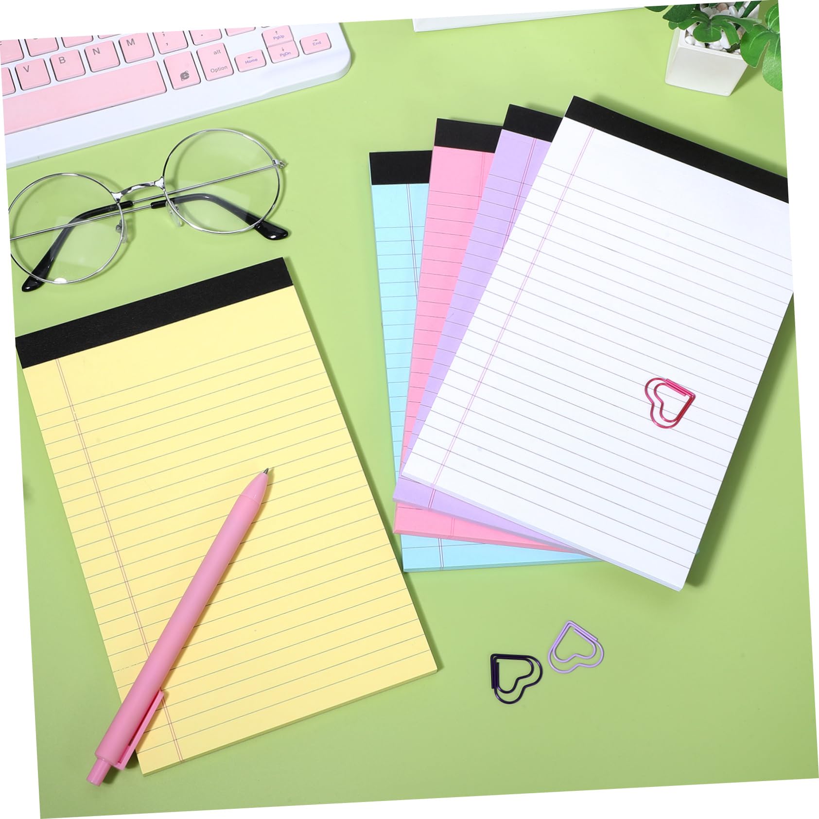 Blocco Note A5 10 Confezioni in Carta 50 Fogli a Righe | Tratteggio Puntinato Superiore, Strappo Facile, per Disegno e Annotazioni Pratiche
