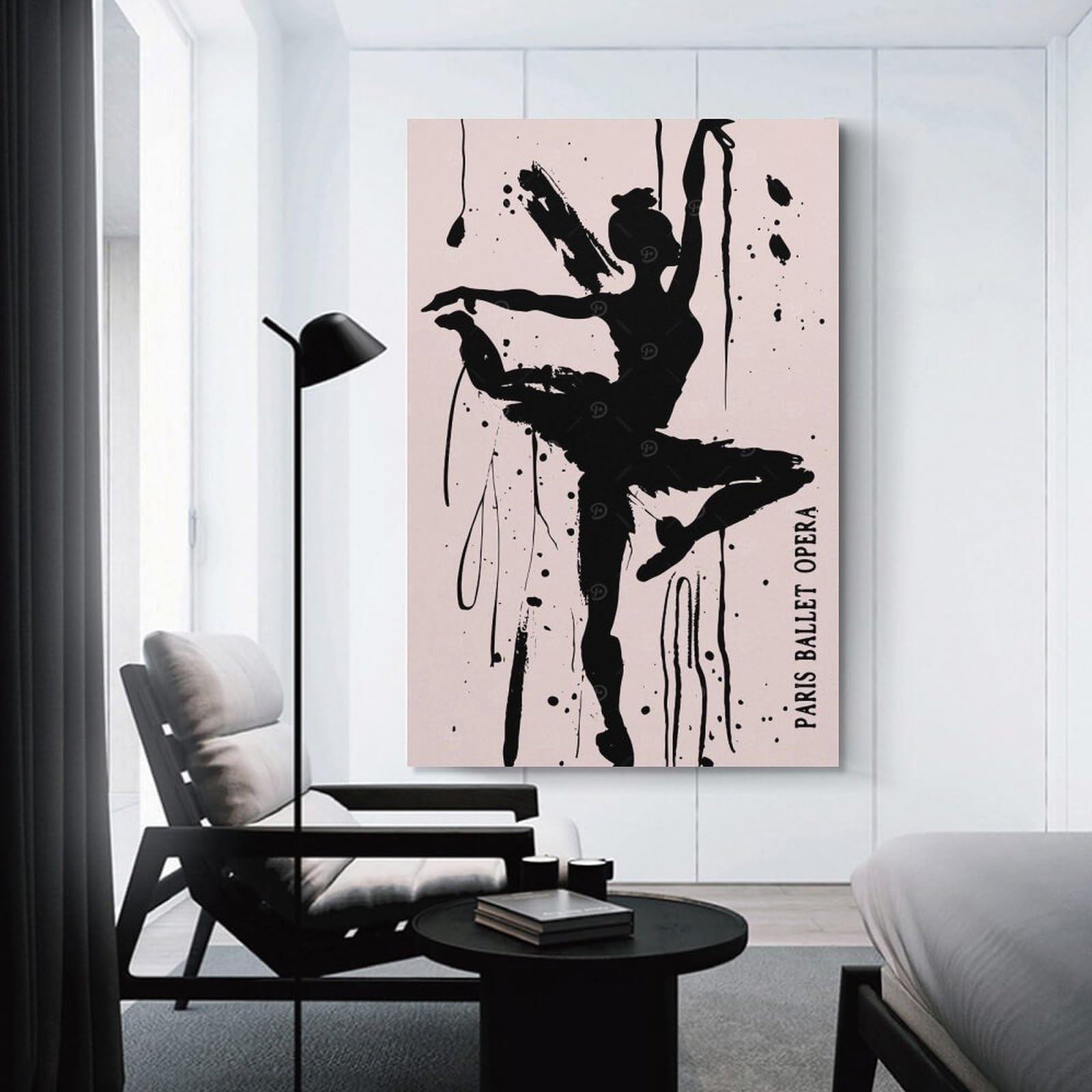 Junmoney Paris Ballet Canvas Wall Picture, 24x36inch(60x90cm), for Picture Wall Styling in Lounge Or Bedroom, An Easy Match for Collected Prints