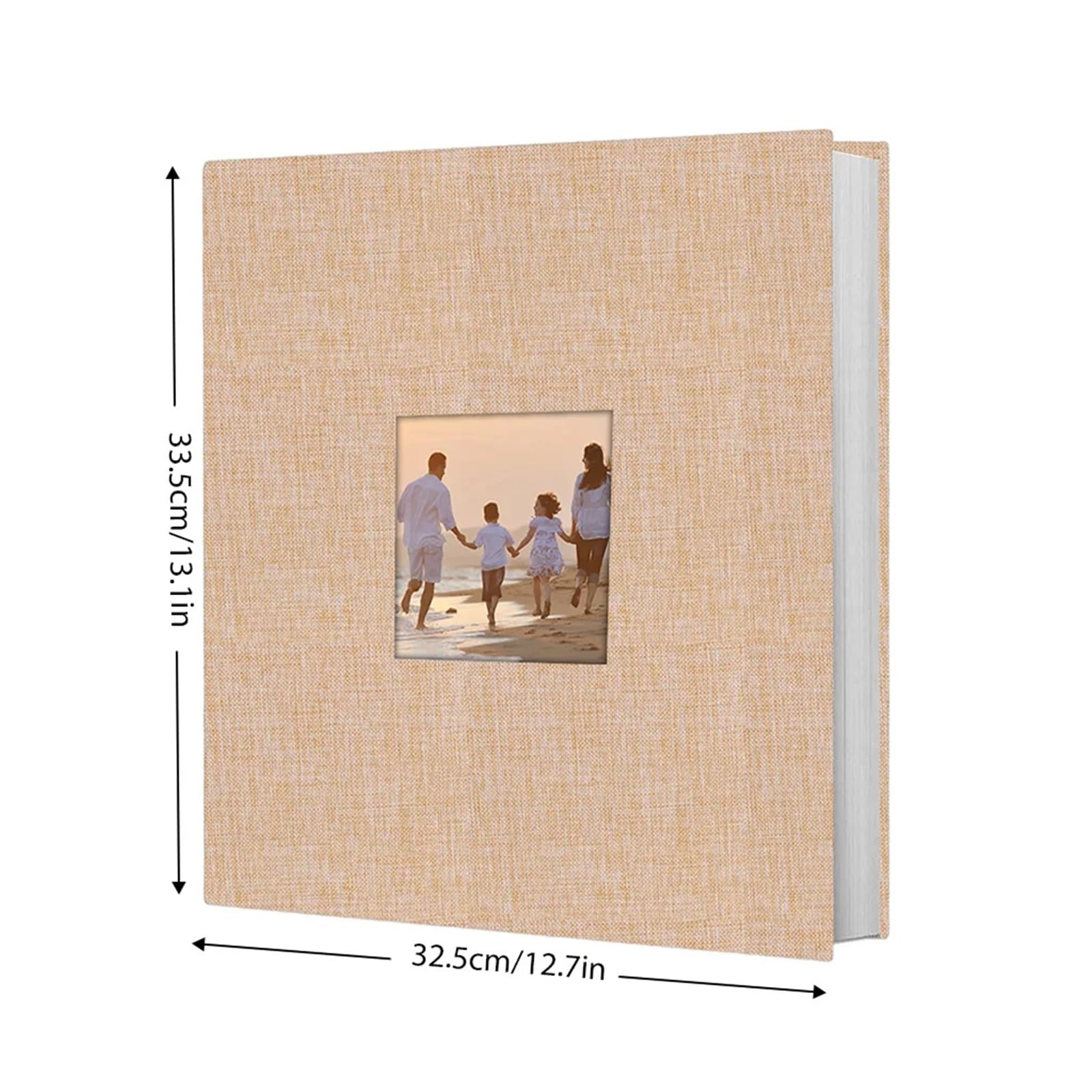 Álbum de fotos Álbum de fotos lino extragrande: un formato súper ancho diseñado for 4x6 y 8x10 como recuerdo viaje(Blue)