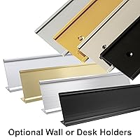 Vista 7 de Placa personalizada nombre de oficina con soporte para pared o computadora, 2 x 8, personalizada