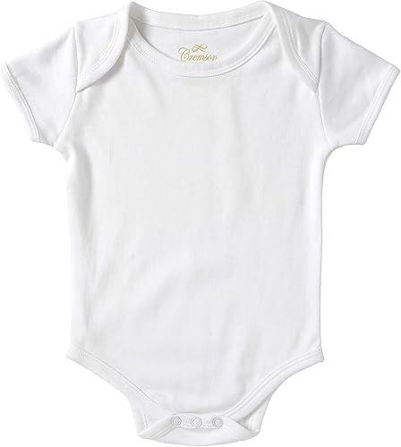 Miniatura 3 de Cremson Unisex Bebé Algodón 5 Pack Manga Corta Bodys De Una Pieza Creeper - Blanco (Talla 18M), Blanco