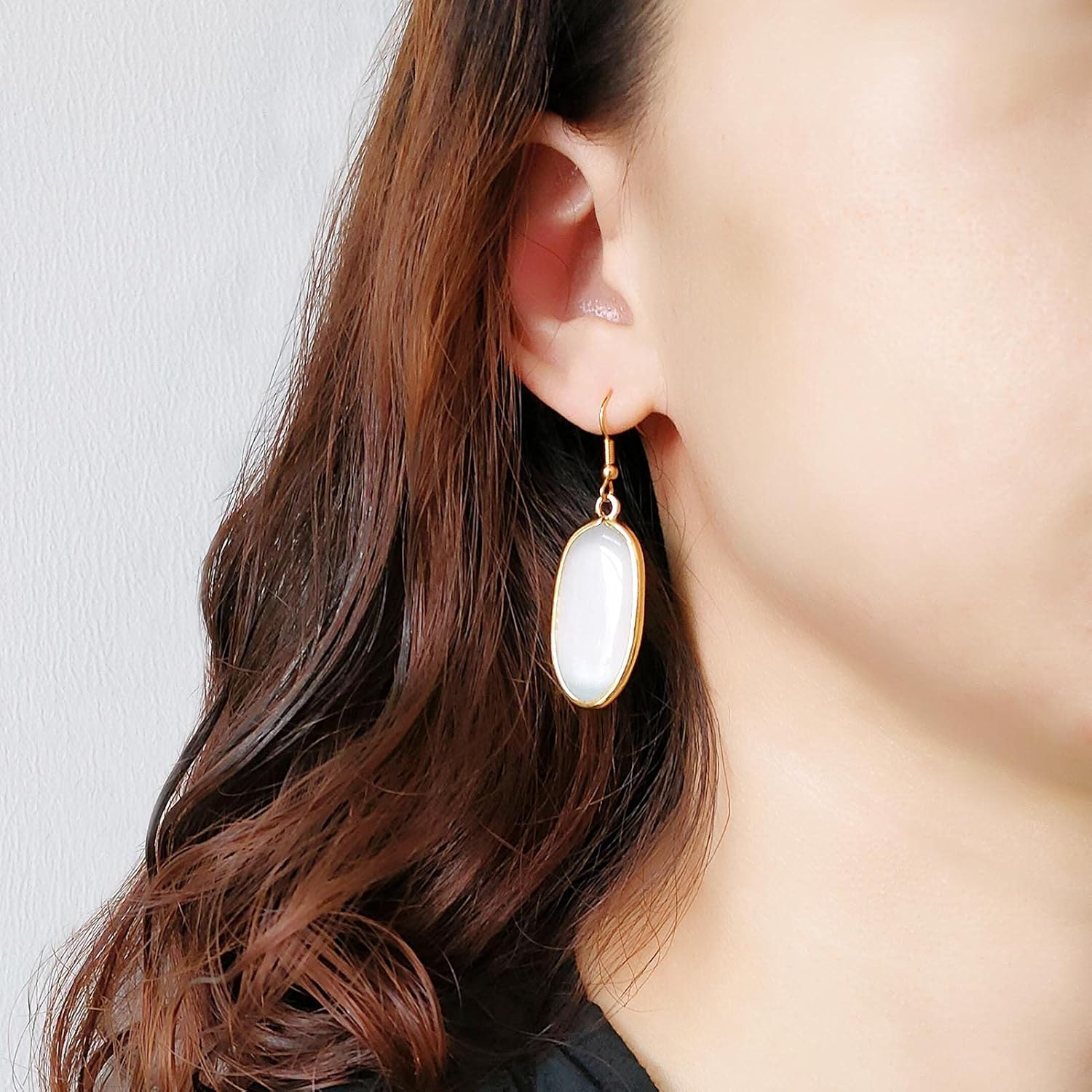 Natural Crystal Healing Stone Drop Dangle Earrings for Women - Image 2