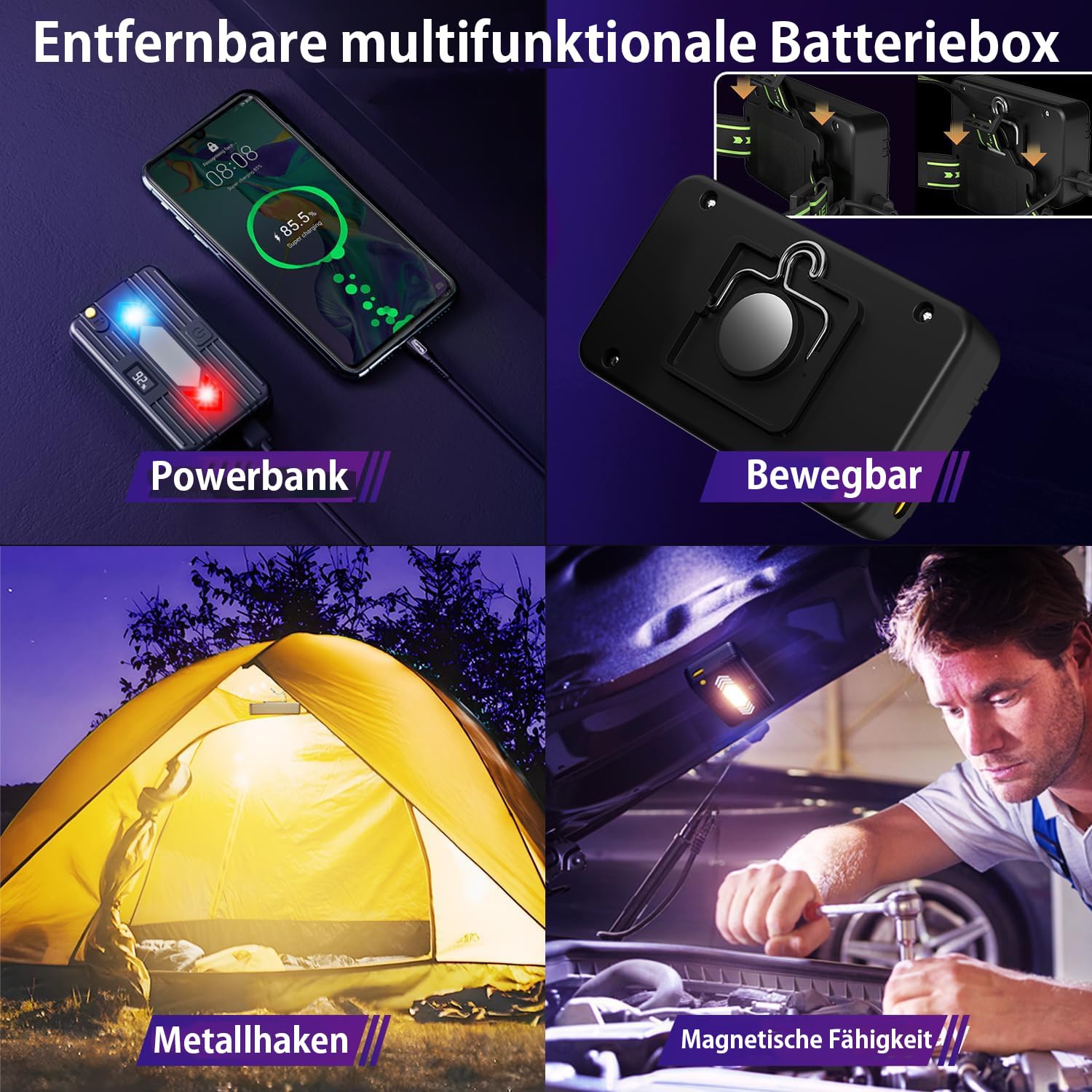Linterna frontal LED recargable Super Bright 25.0000 lúmenes, con 11 modos, IP67 resistente al agua, 90° ajustable con sensor de cabeza para camping, exterior de emergencia