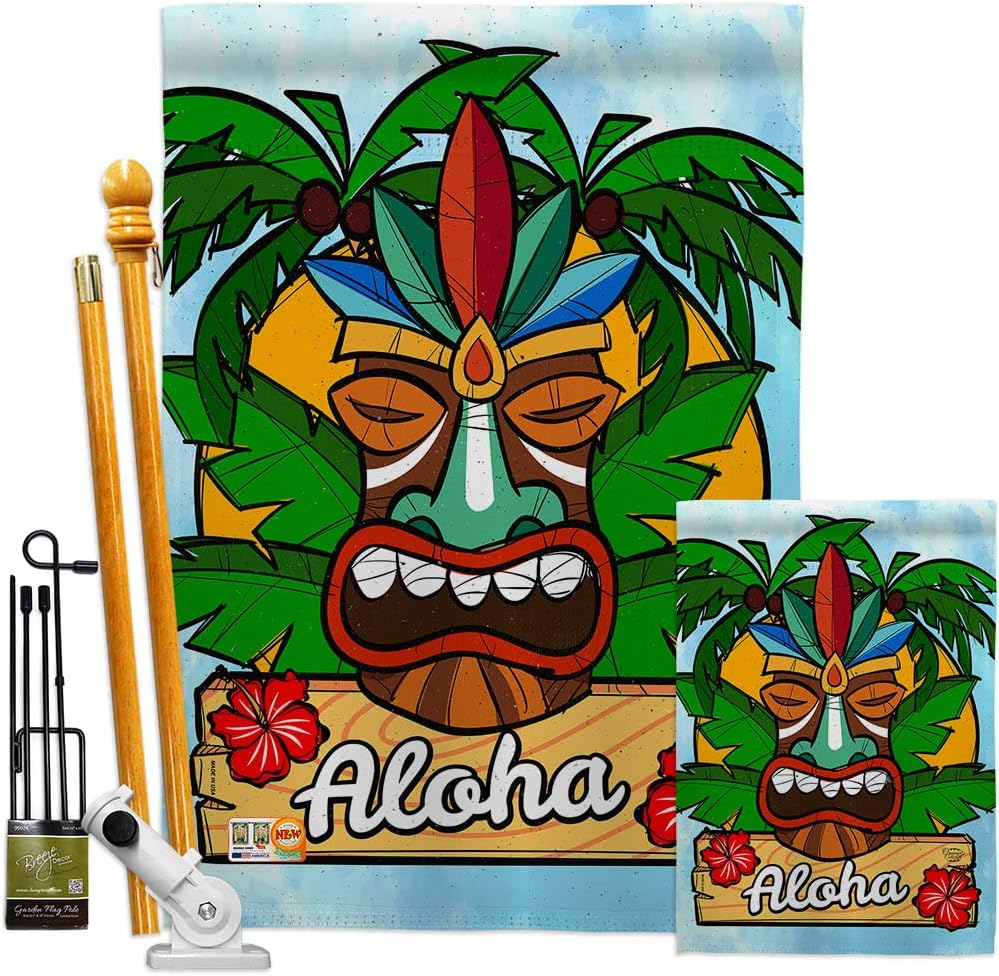 Luau Party House Flag Celebration Cake Drink Candy Bouquet Surprise Occasion Anniversary Small Decorative Gift Yard Banner Double-Sided Made In USA 28 X 40