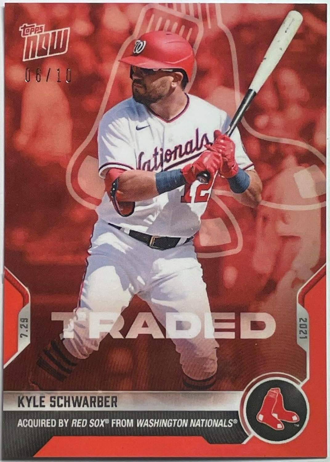 Kyle Schwarber Boston Sox Acqui In Trade Topps Now Parallel Card #574 - Slabbed Baseball Cards