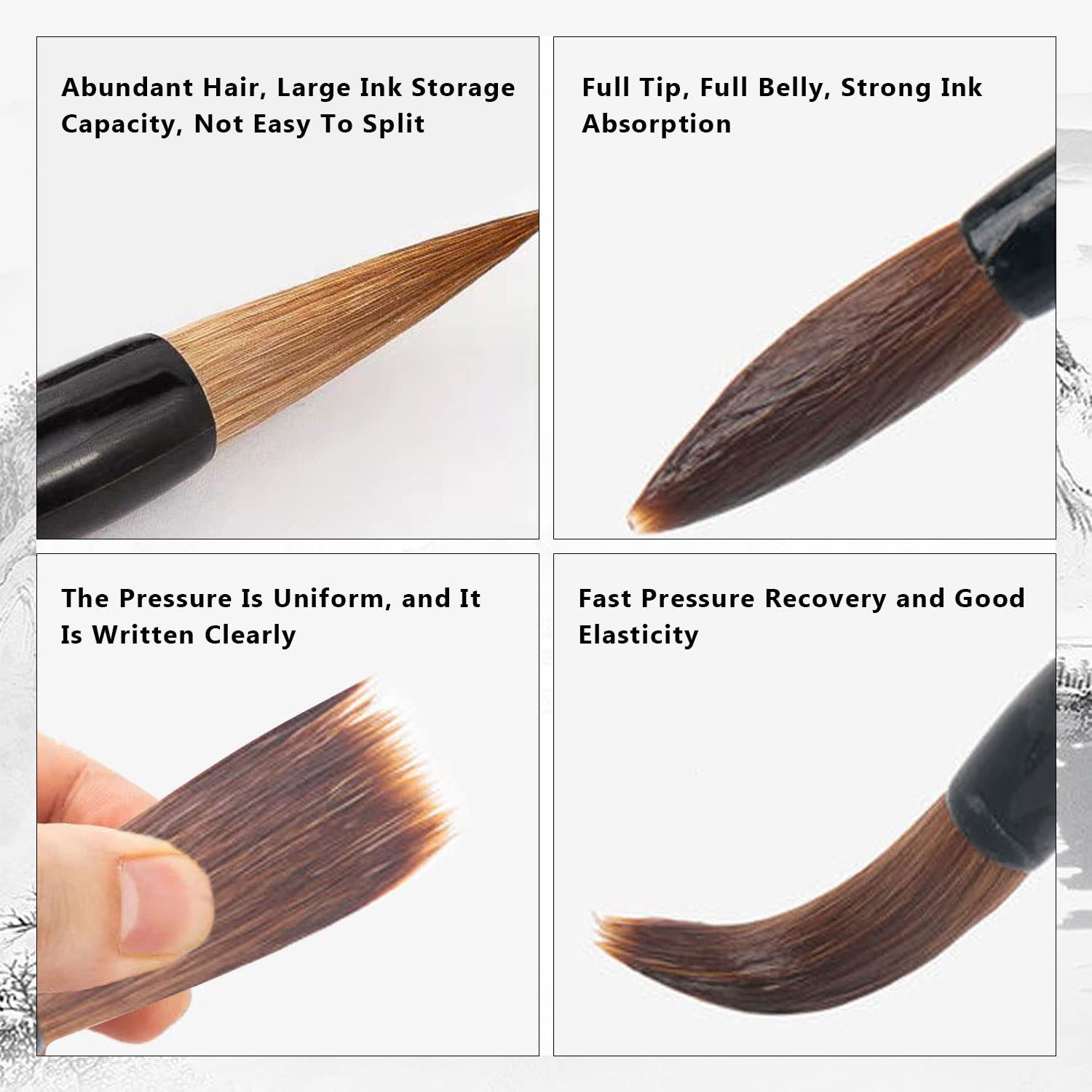 Snapklik.com : 5Pcs Chinese Calligraphy Brush Set Sumi Maobi Drawing ...