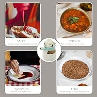 Vista 8 de Hemoton Paquete de 2 dispensadores de salsa de soja de cerámica, estilo tradicional japonés, Shoyu, botella de almacenamiento, olla líquida