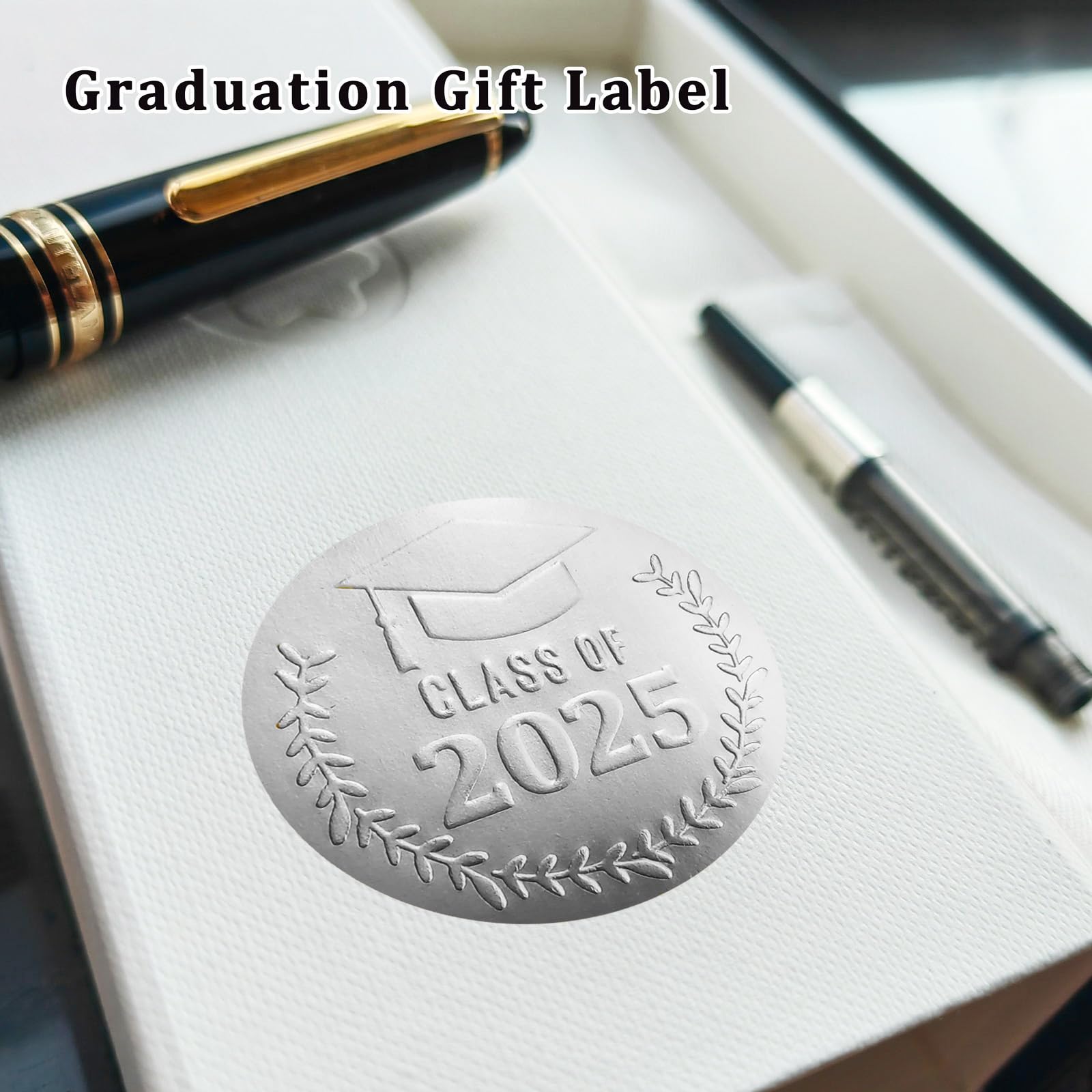 Snapklik.com : 100 X Class Of 2025 Stickers, Graduation Favor Silver ...