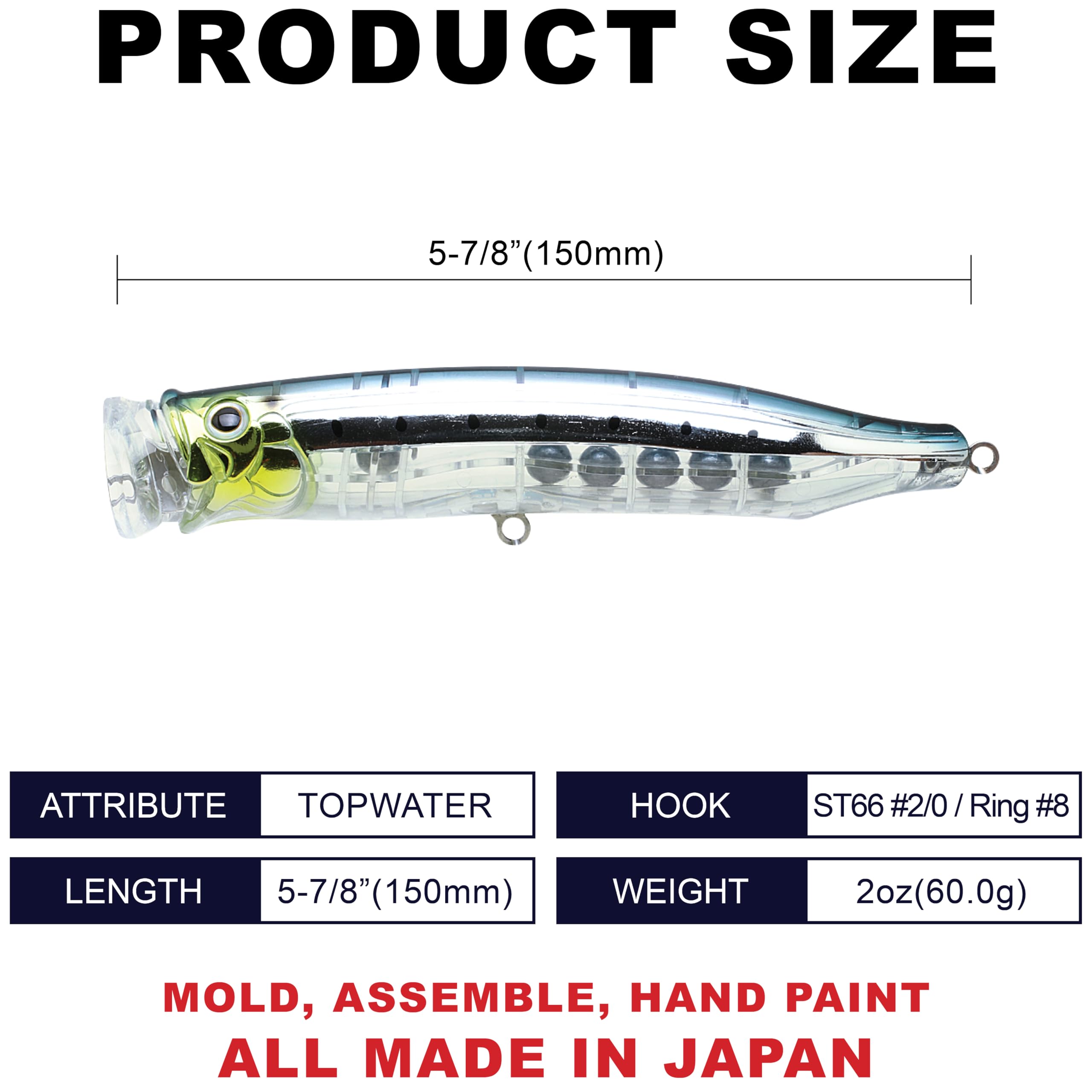 TACKLE HOUSE Feed Popper 150 (NR IWASHI)