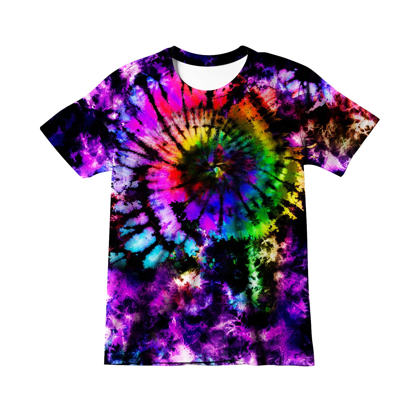 Little Kids Purple Neon Rainbow Shirts For Boys