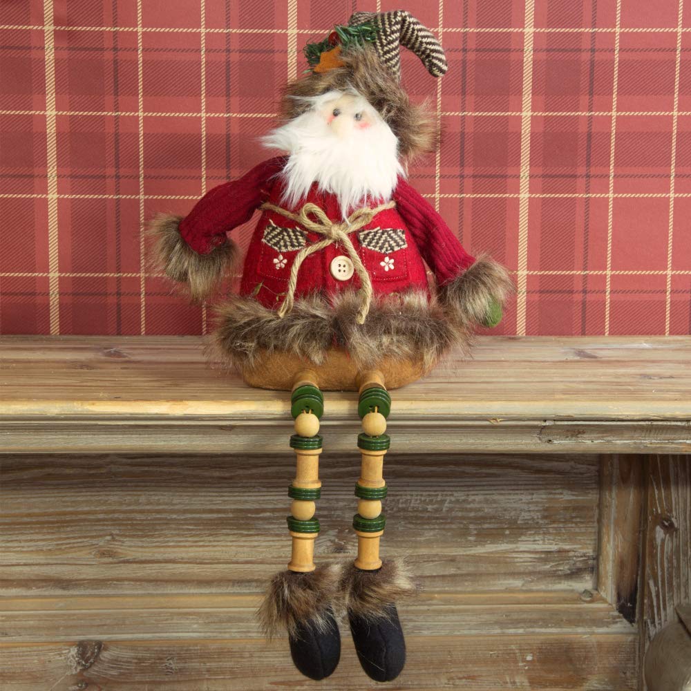Widdop And Co Widdop Sitting Santa Fabric Christmas Decoration Ornament Xmas Gift