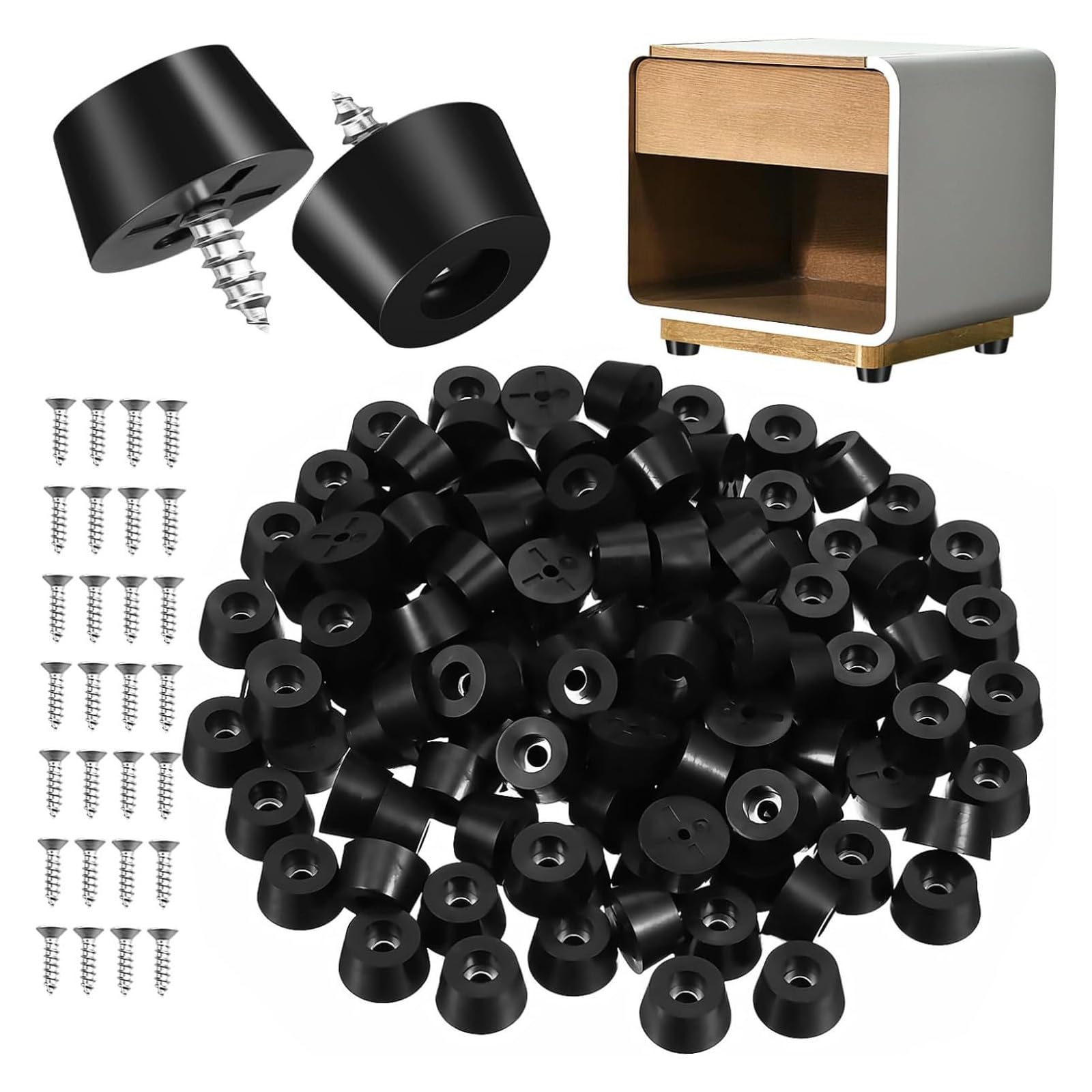 Buxuaaaa Multicolor 120Pcs Small Furniture Rubber Bumper Feet Pad Cutting Board Rubber Feet Pvc Leg Pad For Table Furniture Small Bumper