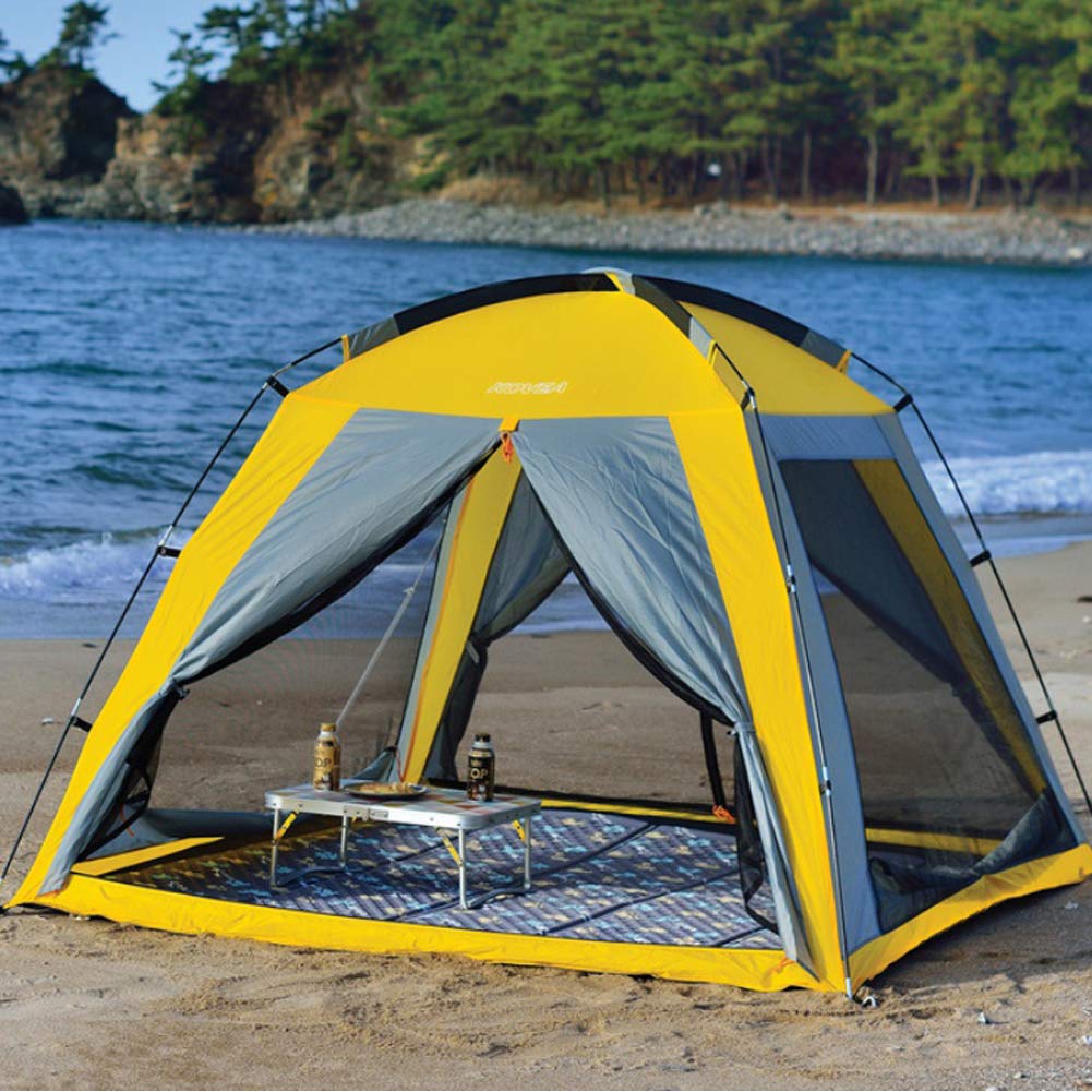 2ウェイサンシェルター　黄緑×グレー　テント　キャンプ　海水浴 Amazon | KOVEA UVブロックサンシェードポータブルサンシェルター