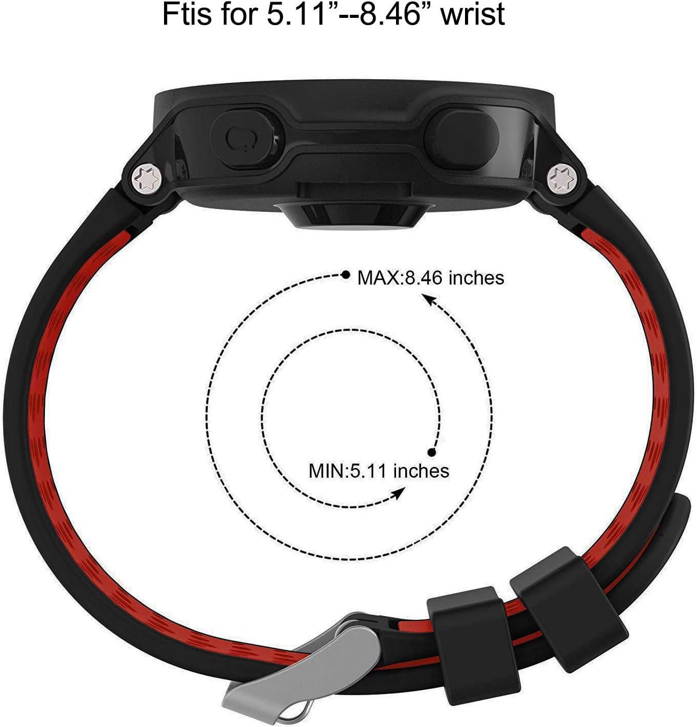 Replacement for Garmin Forerunner 235 / 735xt 220/230/ 620/630 Running Watch Strap - Image 4