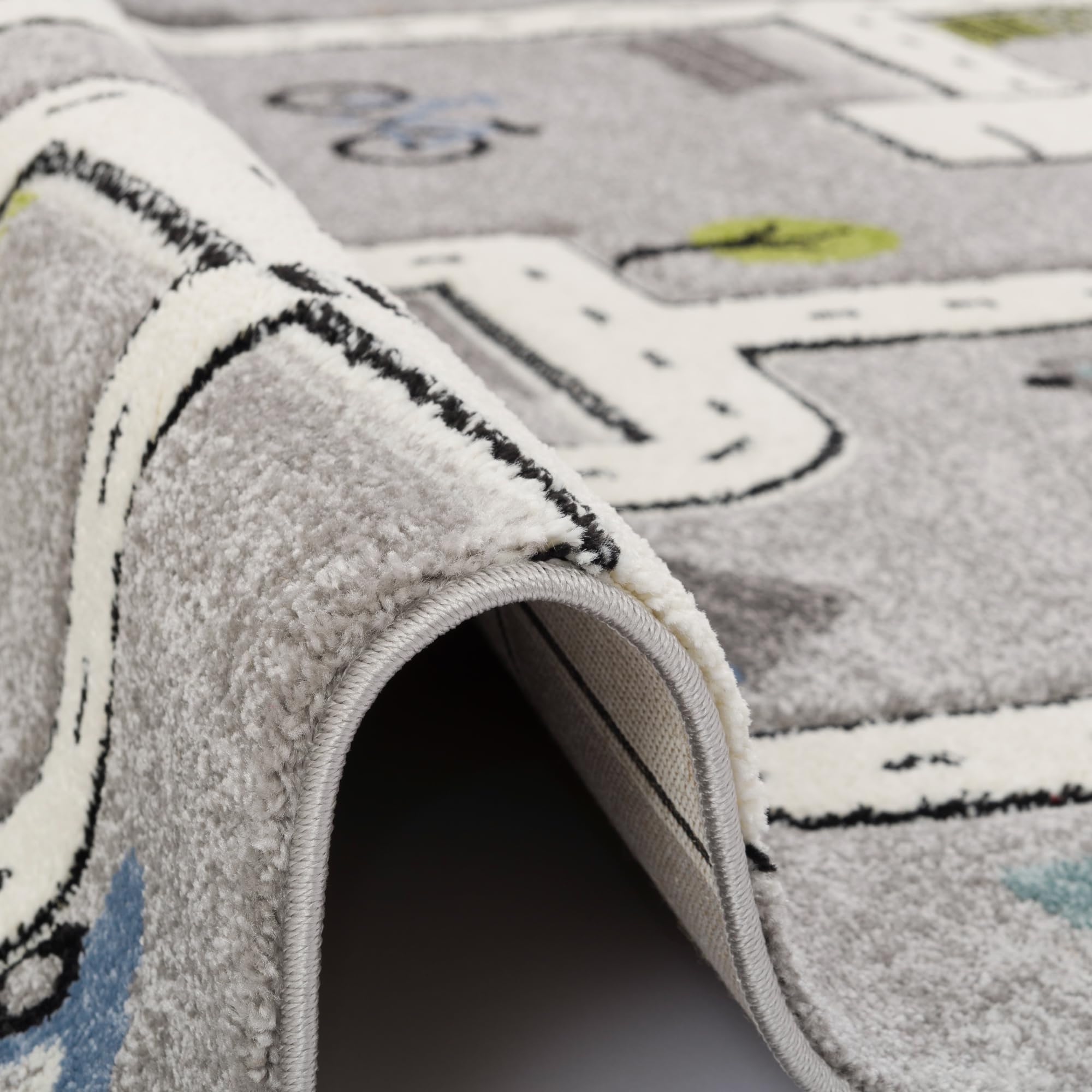 Pergamon Maui Kids - Tapis d'enfant - Routes Gris -5 Tailles