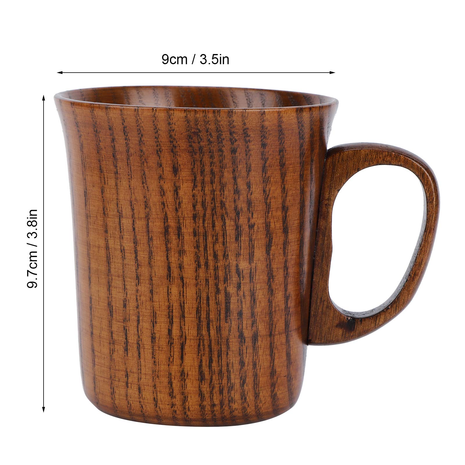 Zerodis Taza de agua de madera Taza para beber Tazas de café con mango Suministros para beber leche para el desayuno Decoración del hogar
