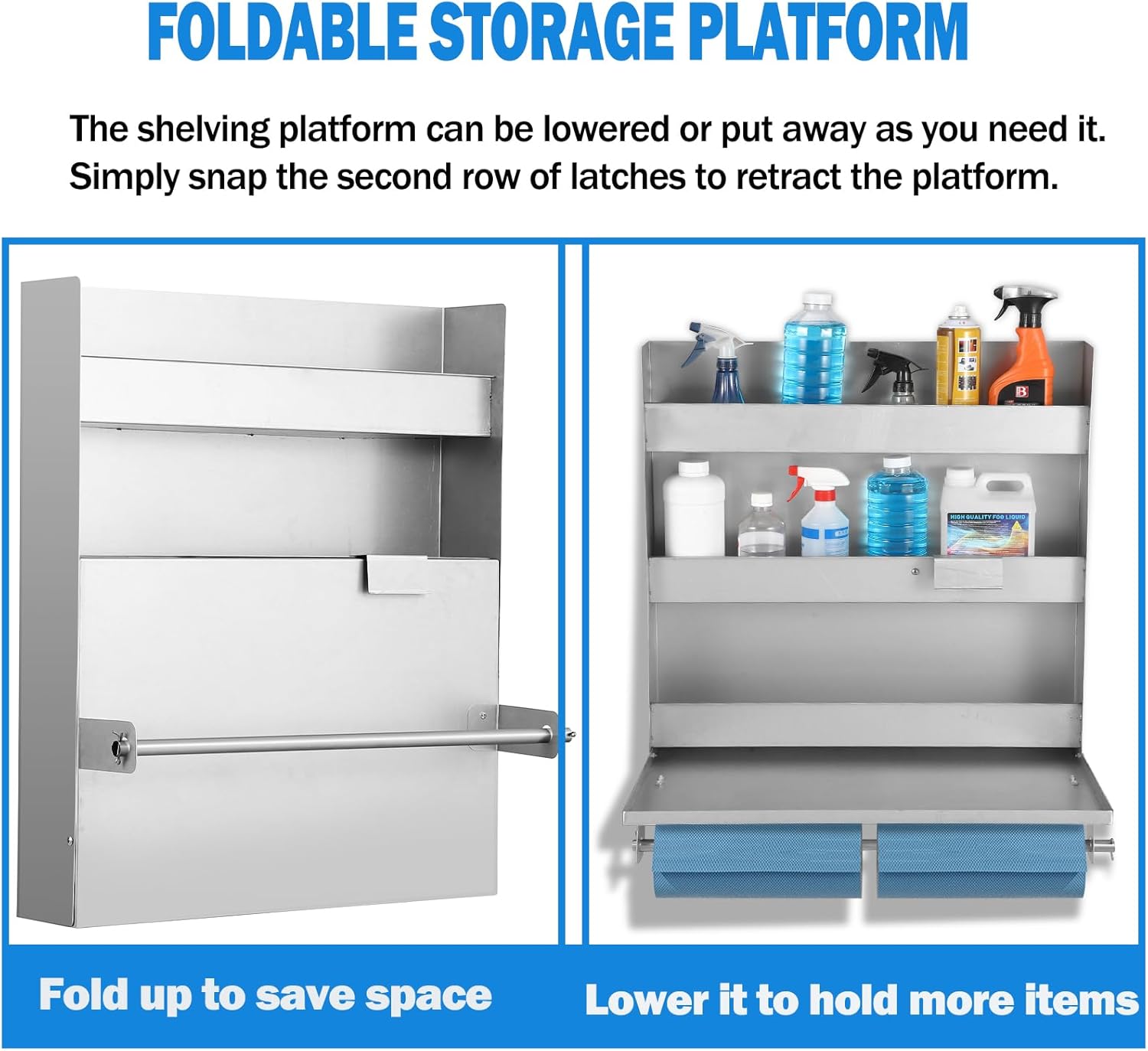Wall Mounted Tool Tray, Storage Trailer Tool Cabinets, Small Wall Mounted Steel Cabinets Adjustable Shelves, for garages, Tool Rooms, Toilets, etc.
