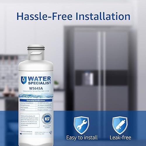 Miniatura 7 de Waterspecialist DA97-17376B Reemplazo para Samsung HAF-QINEXP, HAF-QIN, DA97-08006C, RF28R7351SG, RF23M8070SR, RF23M8070SG, RF28R7201SR, WS645A,