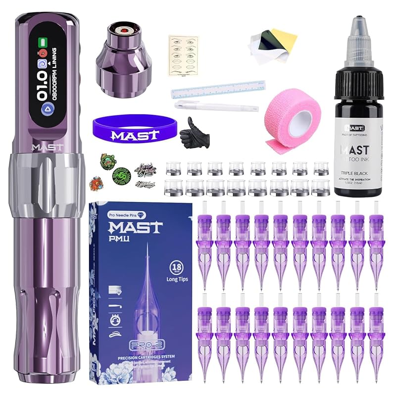 MAST TATTOO Tour2 Pro Kit de Máquina de Tatuagem Sem Fio