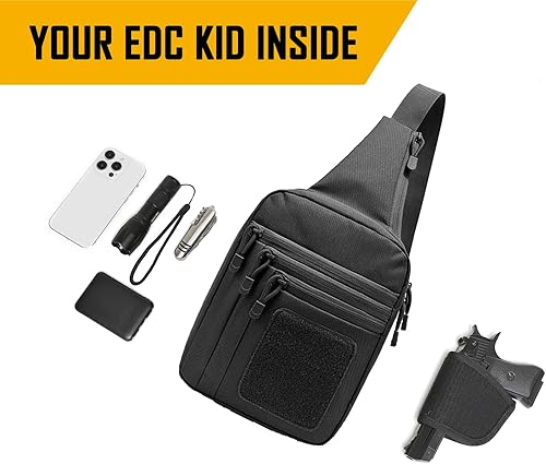 Miniatura 4 de WCALULEG Bolsa cruzada oculta para pistola para hombres, bolsa cruzada Ccw para hombro, bolsa táctica para el pecho, bolsas de gama para pistolas