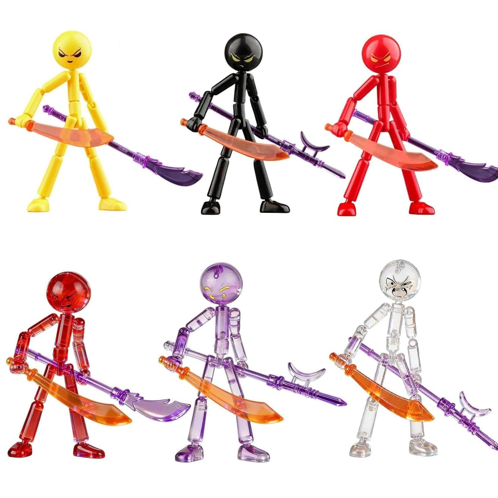 Collectable Action Figures Set, Collectable Assembleable Stickmans (I#*6)