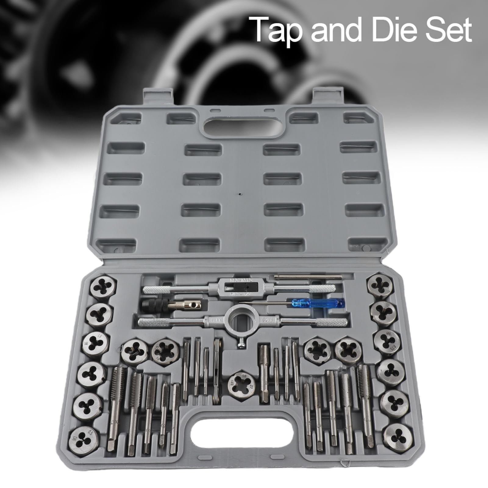 Juego de Machos y Terrajas para Tornillos, Kit de Herramientas de Precisión