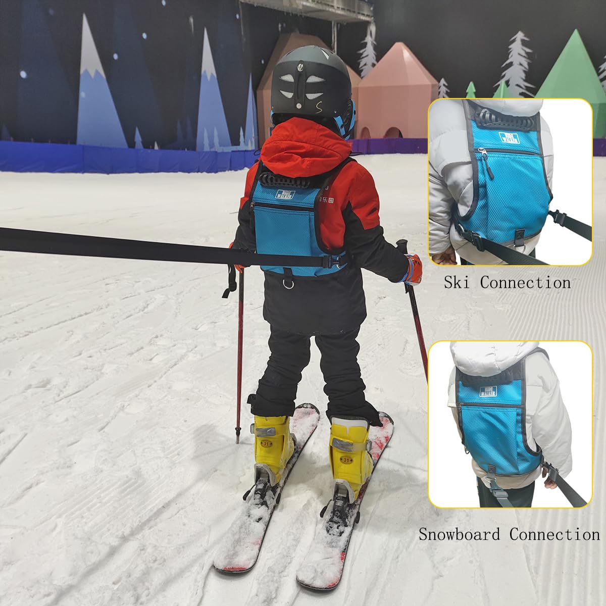 HipierFx Imbracatura Da Sci Per Bambini 2-7 Anni – Impermeabile Con Guinzaglio Di Controllo E Mini Zaino