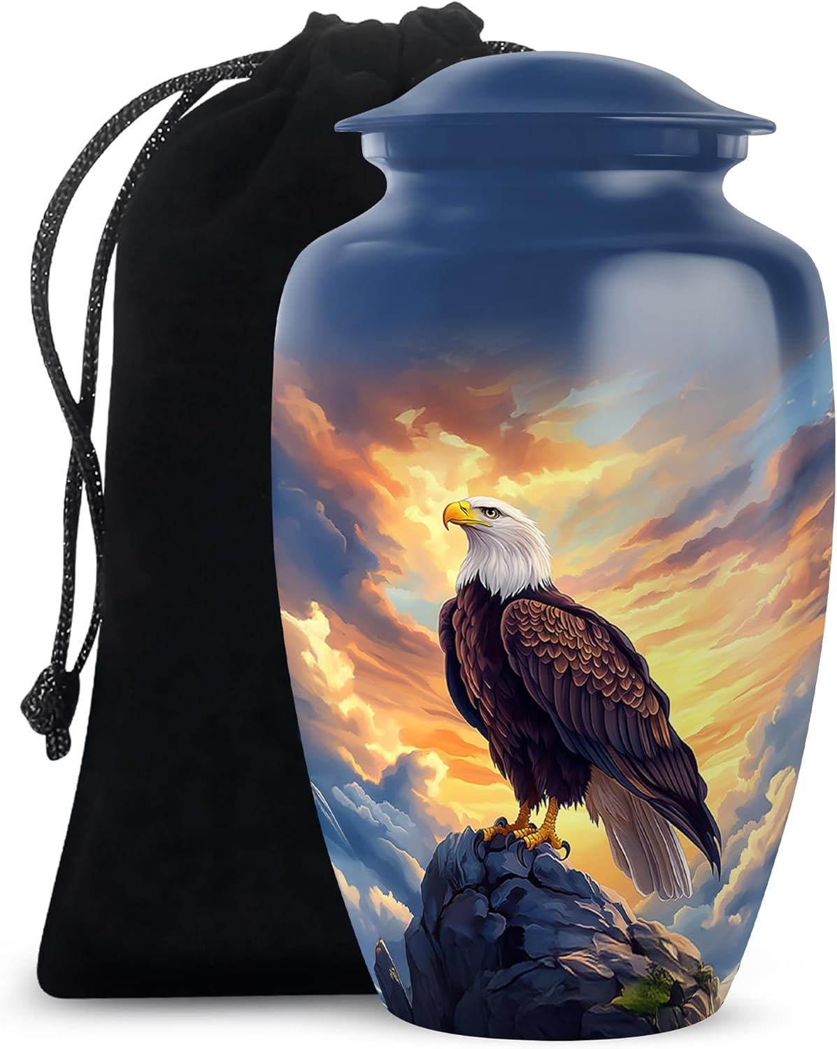 Fashionzaadi Brave Eagle Urn for Ashes Adult Male,1 Large Cremation urn for Ashes for Women, Cremation urns Adult Man Human Remains,Burial urns, urnas para cenizas humanas adultos