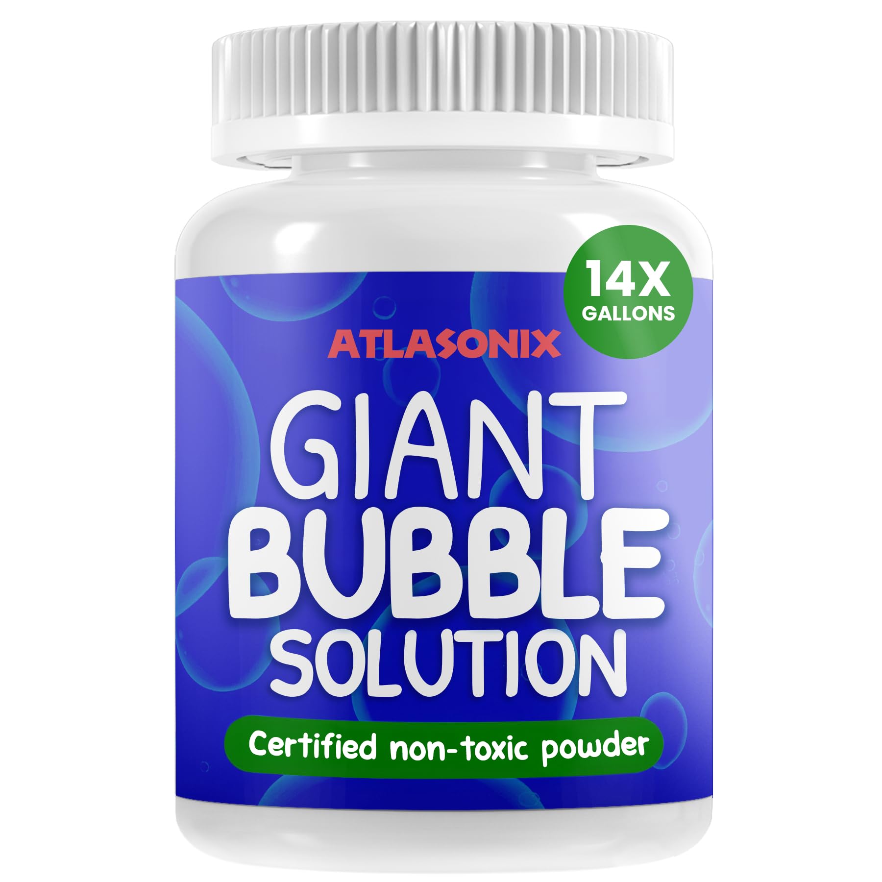 Bubbles for Kids - Giant Bubble Solution, Bubble Wands, Bubbles Powder Mix Makes 1792 OZ (14 Gallons) - The Original Powder Solution for Kids Friendly & Long Lasting Outdoor Toys Fun