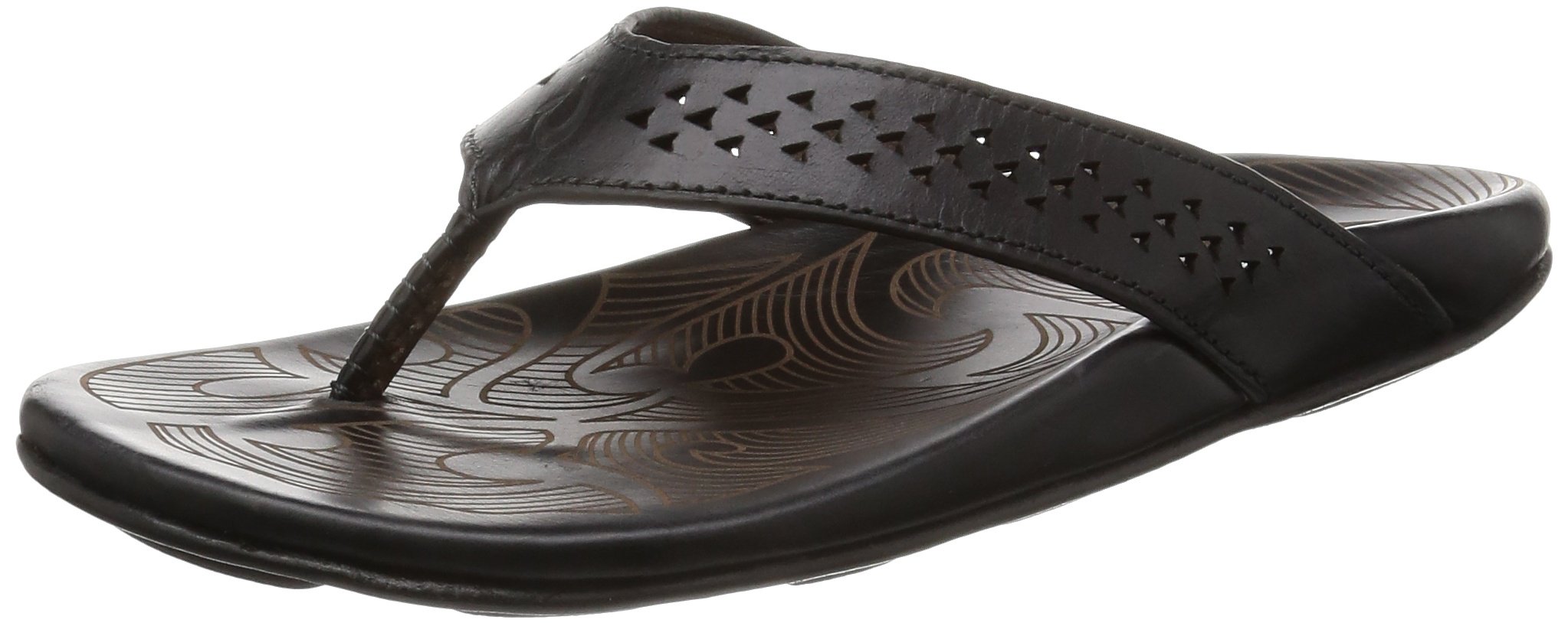 OluKai Kohana leather sandals for men in black Size 14 OluKai  main image 2
