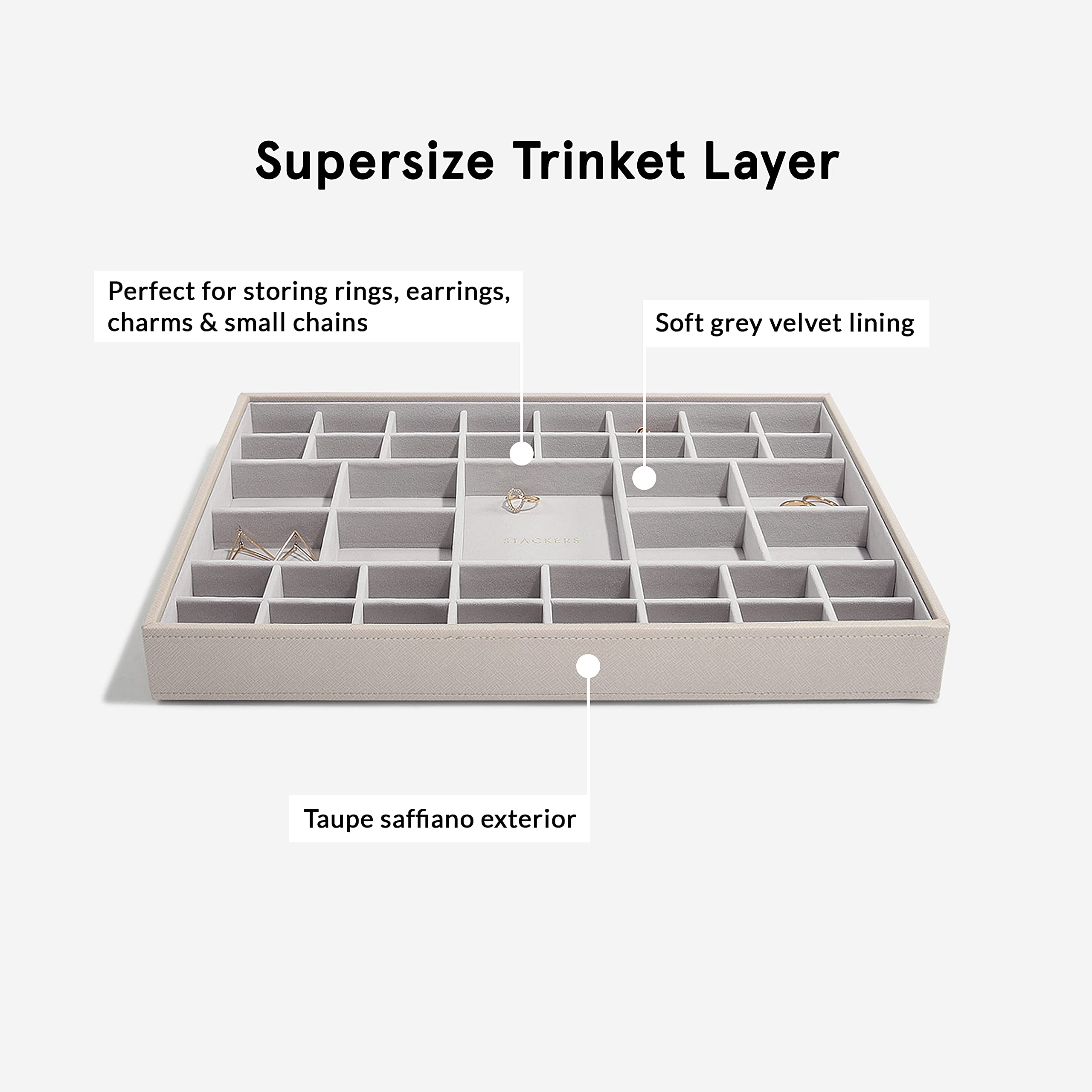 Stackers Taupe Supersize szkatułka na biżuterię, zestaw 3 szt