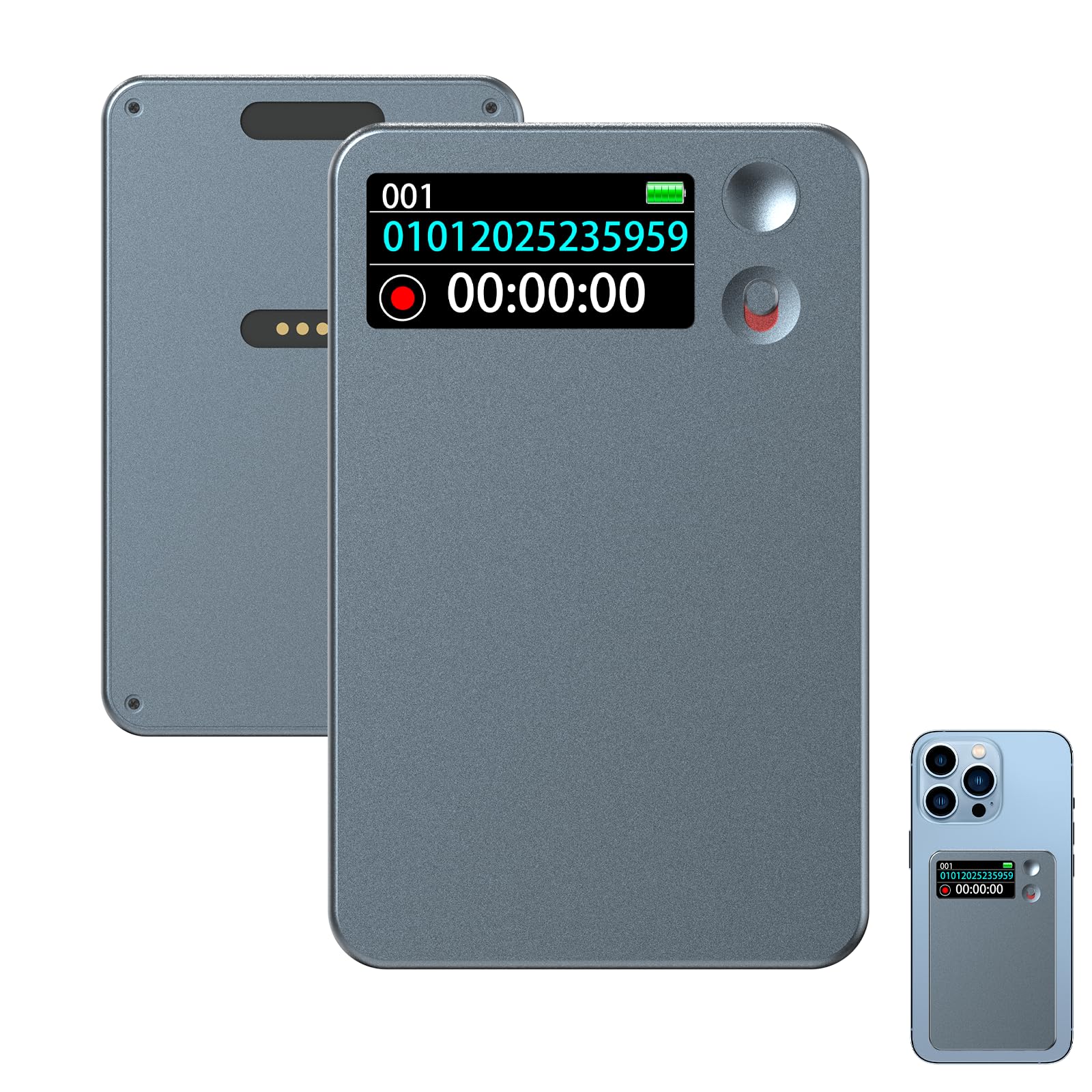 Voice Recorder AI - W/No Fee For Transcribe & AI Summarize By ChatGPT, APP & Web Control, 121 Languages, 64GB Memory Recording Device