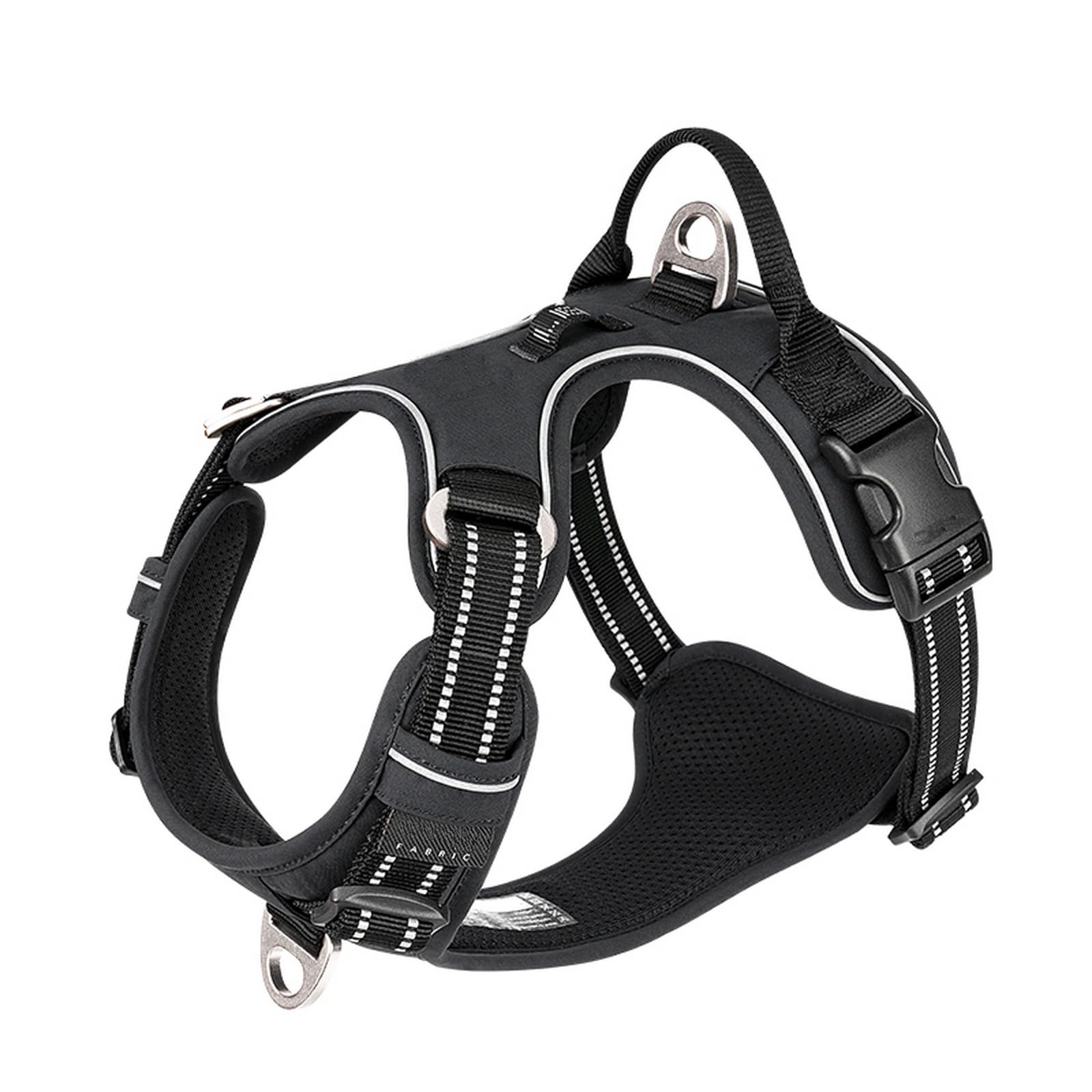 WINHYEPET Harnais pour Chien sans Traction, Gilet d'extérieur Ajustable, Harnais réfléchissant en Nylon Souple pour Chien, adapté aux Petites, Moyennes et Grandes Races TLH5654 | Harnais-gilet pour chien Truelove en nylon réfléchissant, avec poignée soupl
