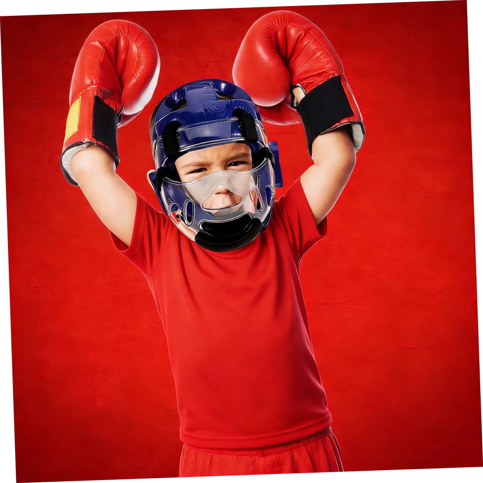 Toyvian Casco Da Combattimento Per Bambini Con Imbottitura in Schiuma Traspirante Protezione Regolabile Per Karate E Taekwondo Equipaggiamento Sicuro Per Allenamento Di Arti Marziali E Kickboxing