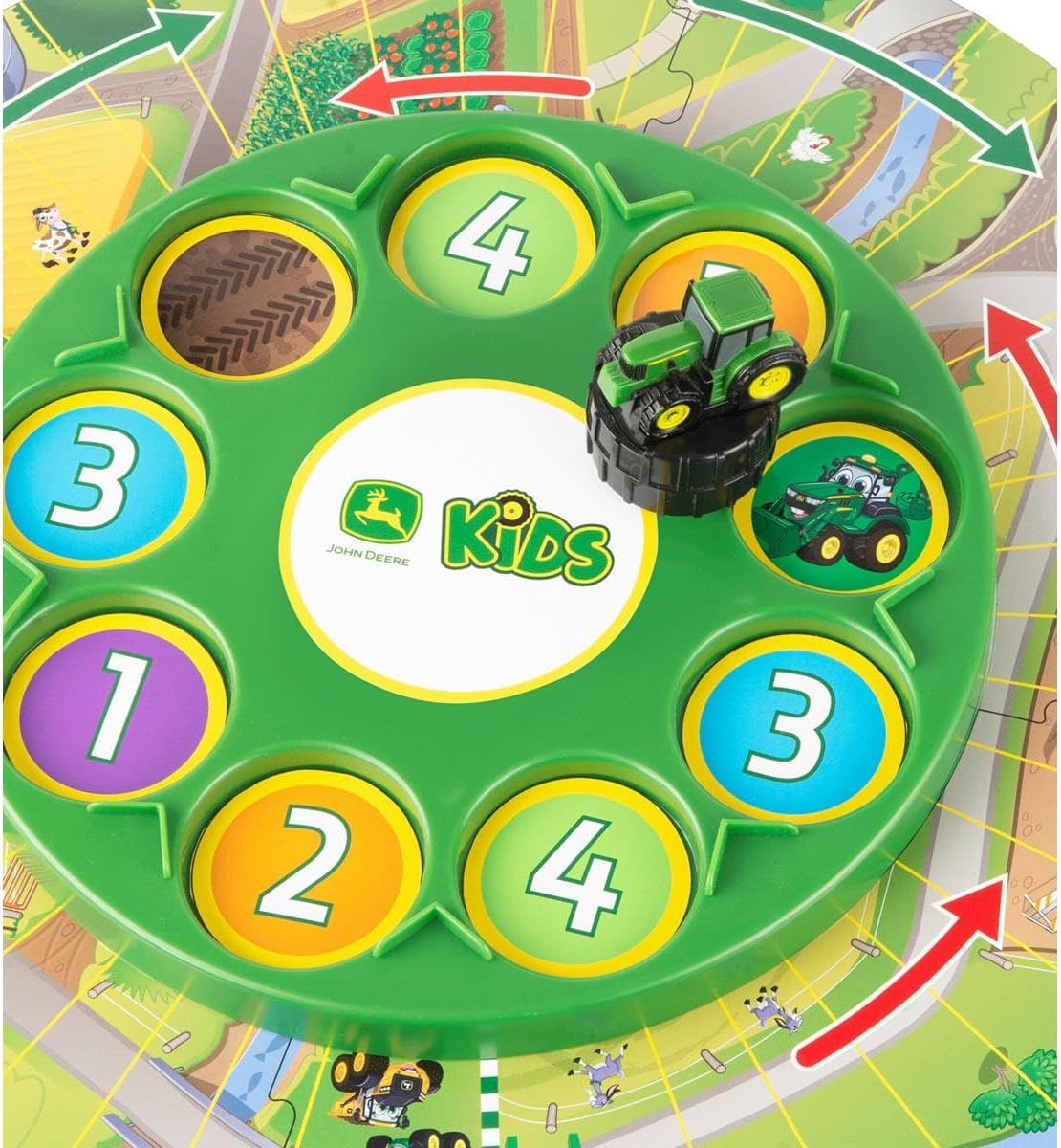 John Deere Go Johnny Go Board Game - Cooperative Farming Games for Game Night - John Deere Toys and Board Games - Farm Toy Games for Kids - Family Games Ages 5 Years and Up
