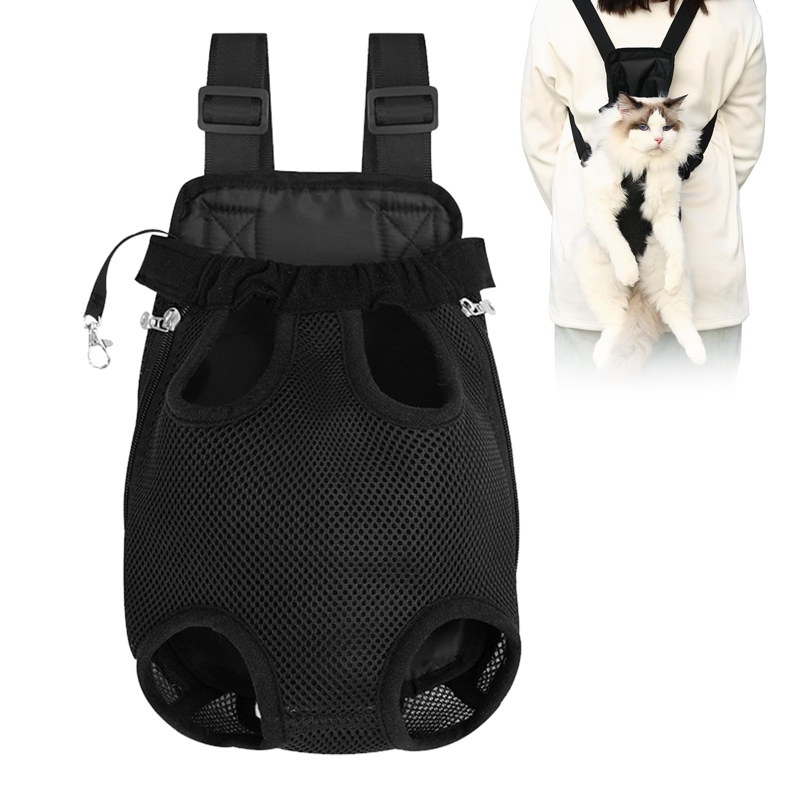 1 Pieza Mochila para Mascotas, Mochila para Cachorros Y Gatos, Mochila Ajustable para Mascotas, Transportín de Perros y Gatos, para Camping, Paseos, Senderismo, Excursiones, Viajar